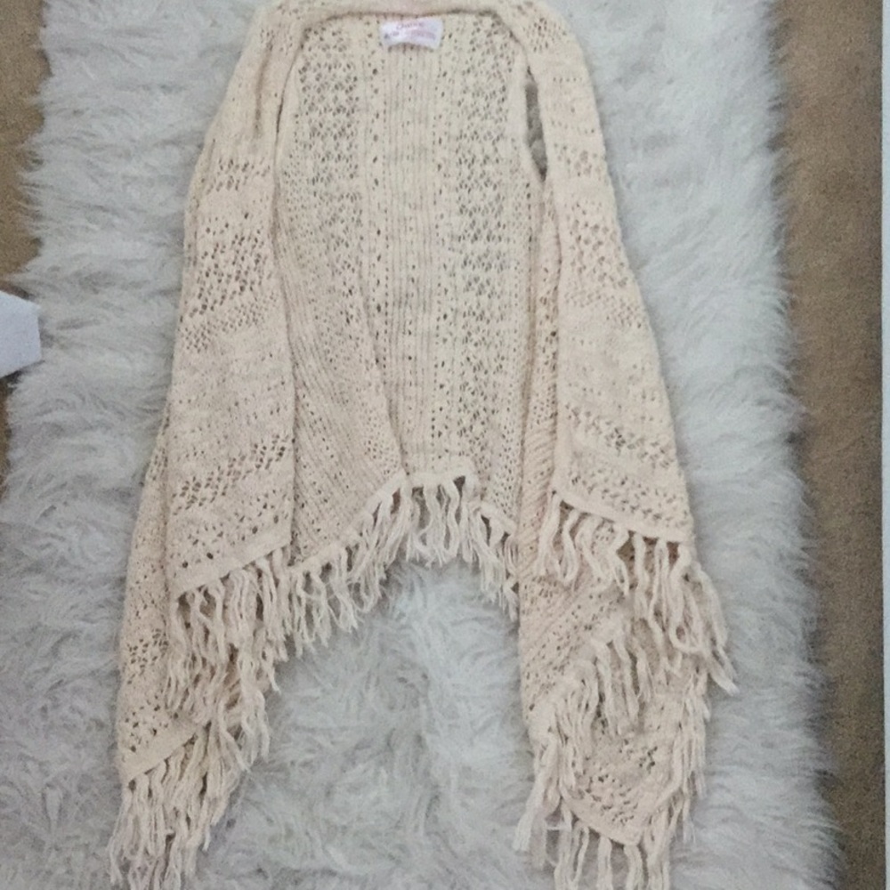 Justice crochet cardigan